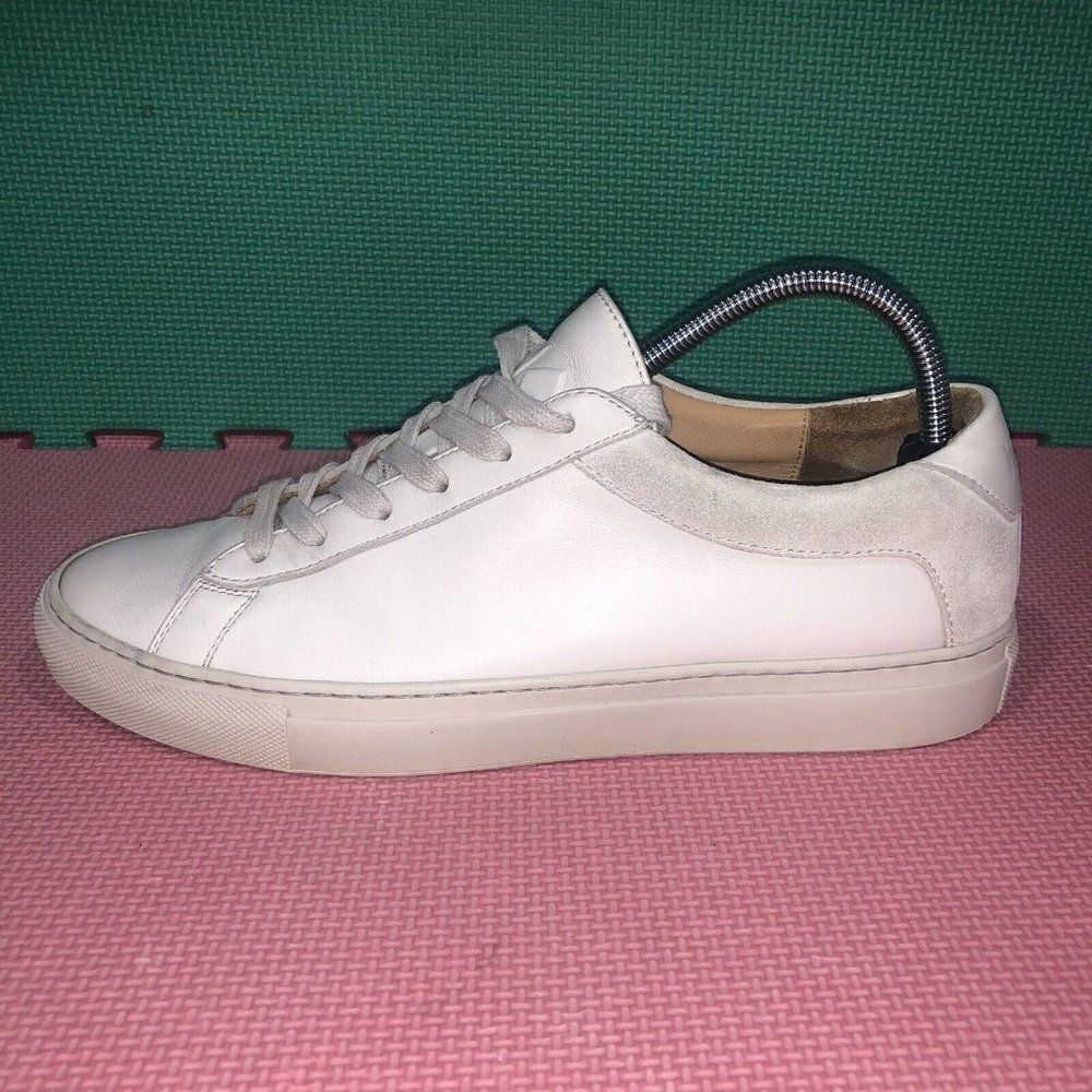 KOLO Leather Low Top Sneakers Shoes Beige Leather Womens Size 41 Italy